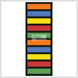 cross stitch pattern Stripe Bookmark