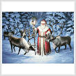 cross stitch pattern Santa With Reindeer