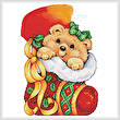 cross stitch pattern Teddy Christmas Stocking