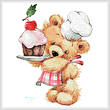 cross stitch pattern Teddy Chef