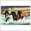 cross stitch pattern Three Horses