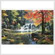cross stitch pattern Tranquil Falls