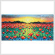 cross stitch pattern Twilight Poppies