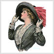 cross stitch pattern Victorian Hat