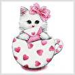 cross stitch pattern Valentine Kitty Cup