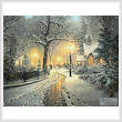 cross stitch pattern Winter Chapel