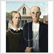 cross stitch pattern American Gothic