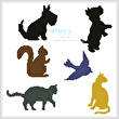 cross stitch pattern Animal Silhouettes