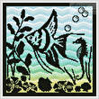 cross stitch pattern Aquarium Silhouette 3