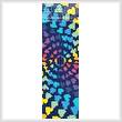 cross stitch pattern Abstract Rainbow Heart Design Bookmark