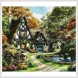 cross stitch pattern The Autumn Cottage (Cushion)