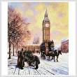 cross stitch pattern Big Ben at Winter
