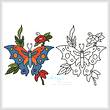 cross stitch pattern Butterfly Flowers