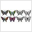 cross stitch pattern Butterfly Set 1