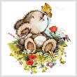 cross stitch pattern Bunny Butterfly
