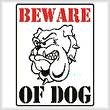 cross stitch pattern Beware of Dog