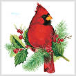 cross stitch pattern Cardinal and Holly