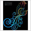 cross stitch pattern Colourful Fancy Bird