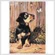 cross stitch pattern Dachshund Puppy