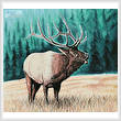 cross stitch pattern Elk Bugler 2