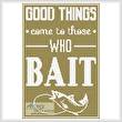cross stitch pattern Fishing Quote 1