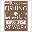 cross stitch pattern Fishing Quote 2