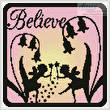 cross stitch pattern Fairy Silhouette Square 3