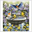 cross stitch pattern Fountain Festivities