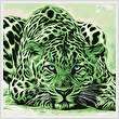 cross stitch pattern Green Leopard