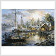 cross stitch pattern Harbor Town