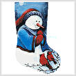 cross stitch pattern Hello Winter Friends Stocking (Right)