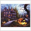 cross stitch pattern Jack-o-Lantern Lane