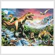 cross stitch pattern Jurassic Landscape