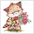 cross stitch pattern Kitty with Presents 2