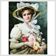 cross stitch pattern Elegant Lady Bouquet of Roses (Large)