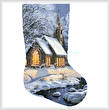 cross stitch pattern Midnight Clear Stocking (Right)