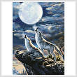 cross stitch pattern Midnight Wolves