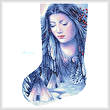 cross stitch pattern Midwinter Dreams Stocking (Left)