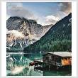 cross stitch pattern Pragser Wildsee, Italy (Crop)