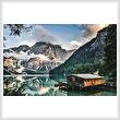 cross stitch pattern Pragser Wildsee, Italy