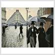 cross stitch pattern Paris Street, Rainy Day (Large)