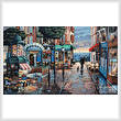 cross stitch pattern Rainy Day Stroll