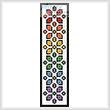 cross stitch pattern Rainbow Bookmark