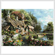 cross stitch pattern Riverside Home in Bloom (Large)