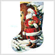 cross stitch pattern Santa at the Door Stocking (Left)