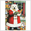 cross stitch pattern Santa Bear