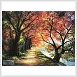cross stitch pattern Sunny Autumn Path