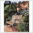 cross stitch pattern Sitting in the Garden