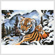 cross stitch pattern Tiger Dawn