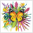 cross stitch pattern Tropical Butterfly